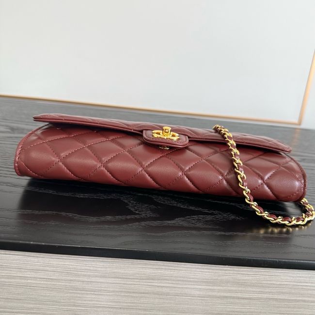 Chanel Clutch with chain Sheepskin AP5280 Burgundy