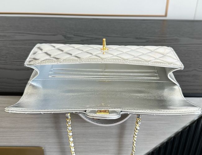 Chanel Clutch with chain Sheepskin AP5280 Silver
