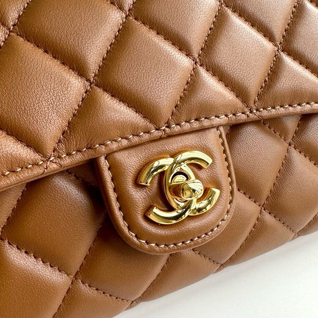 Chanel Clutch with chain Sheepskin AP5280 brown Chanel Clutch with chain Sheepskin AP5280 brown