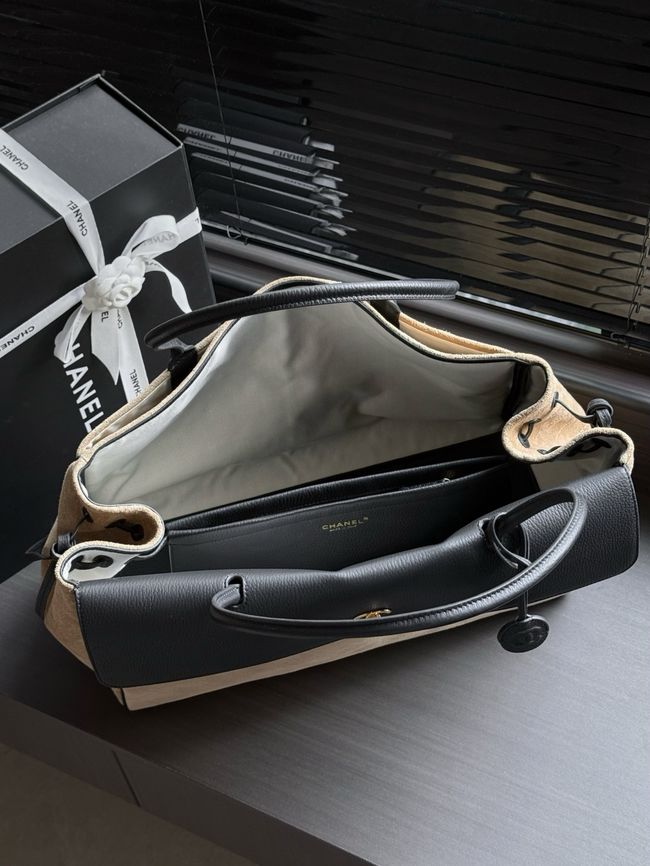 Chanel Large Shopping Bag AS6289 black&dark Beige Chanel Large Shopping Bag AS6289 black&dark Beige