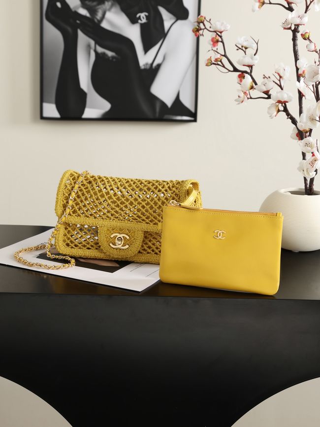 Chanel Small Flap Bag AS6157 yellow Chanel Small Flap Bag AS6157 yellow