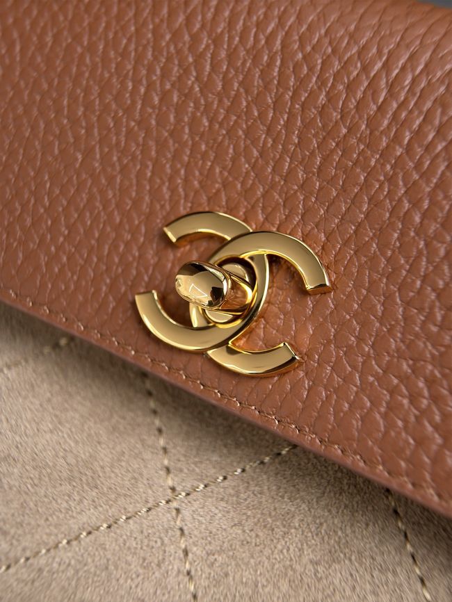 Chanel Small Shopping Bag AS6288 brown&dark Beige Chanel Small Shopping Bag AS6288 brown&dark Beige
