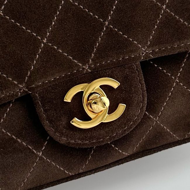 Chanel Suede Calfskin Shoulder Bag AS6627 brown Chanel Suede Calfskin Shoulder Bag AS6627 brown