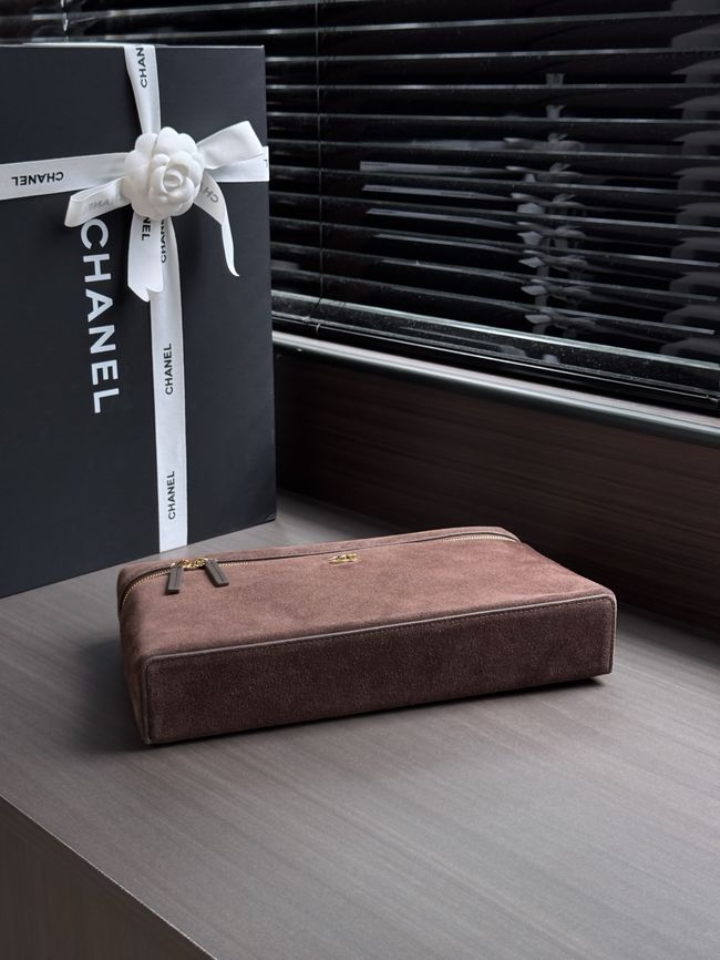 CHANEL Maxi Vanity with chain AS6473 dark brown CHANEL Maxi Vanity with chain AS6473 dark brown