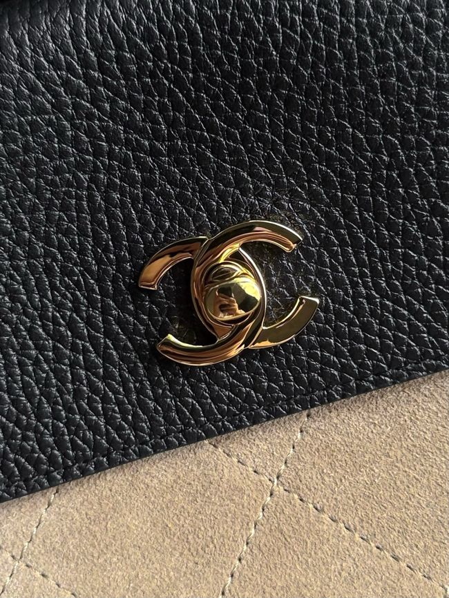 Chanel Shopping Bag AS6428 Dark Beige & Black Chanel Shopping Bag AS6428 Dark Beige & Black