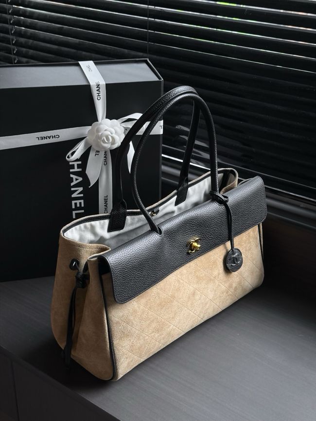Chanel Shopping Bag AS6428 Dark Beige & Black Chanel Shopping Bag AS6428 Dark Beige & Black