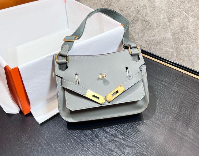 Hermes Jypsiere mini shoulder bag H088004 Cloudy gray &gold buckle Hermes Jypsiere mini shoulder bag H088004 Cloudy gray &gold buckle