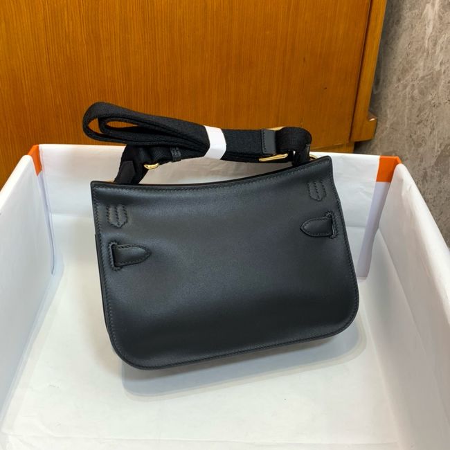 Hermes Jypsiere mini shoulder bag H088004 black&gold buckle Hermes Jypsiere mini shoulder bag H088004 black&gold buckle