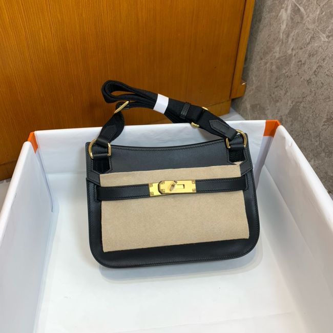 Hermes Jypsiere mini shoulder bag H088004 black&gold buckle Hermes Jypsiere mini shoulder bag H088004 black&gold buckle