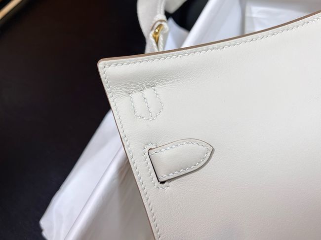 Hermes Jypsiere mini shoulder bag H088004 white &gold buckle Hermes Jypsiere mini shoulder bag H088004 white &gold buckle