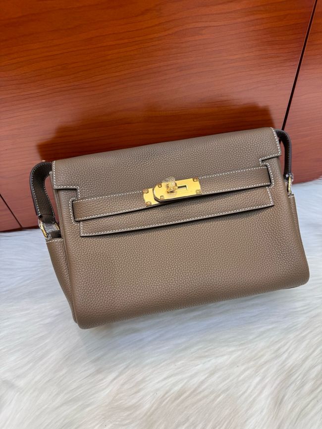 Hermes kelly messenger bag H08801 bark color