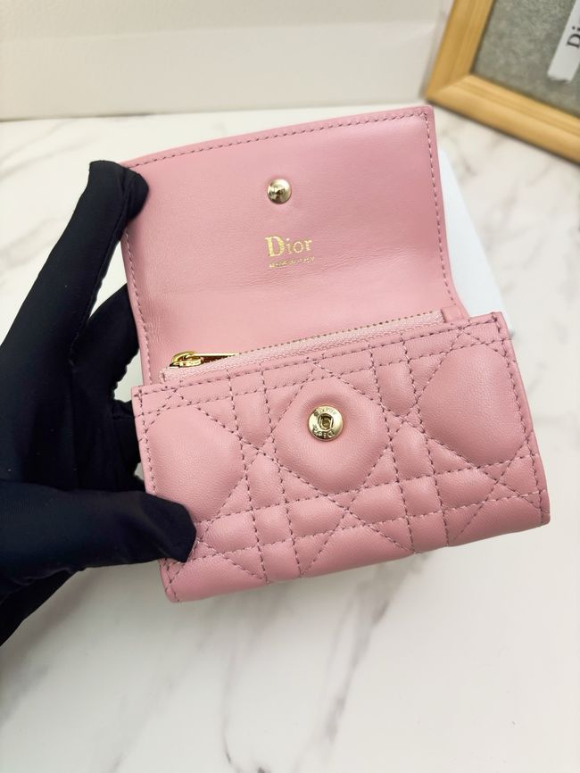Lady Dior card holder Craie Cannage Lambskin S2067-2 Lady Dior card holder Craie Cannage Lambskin S2067-2