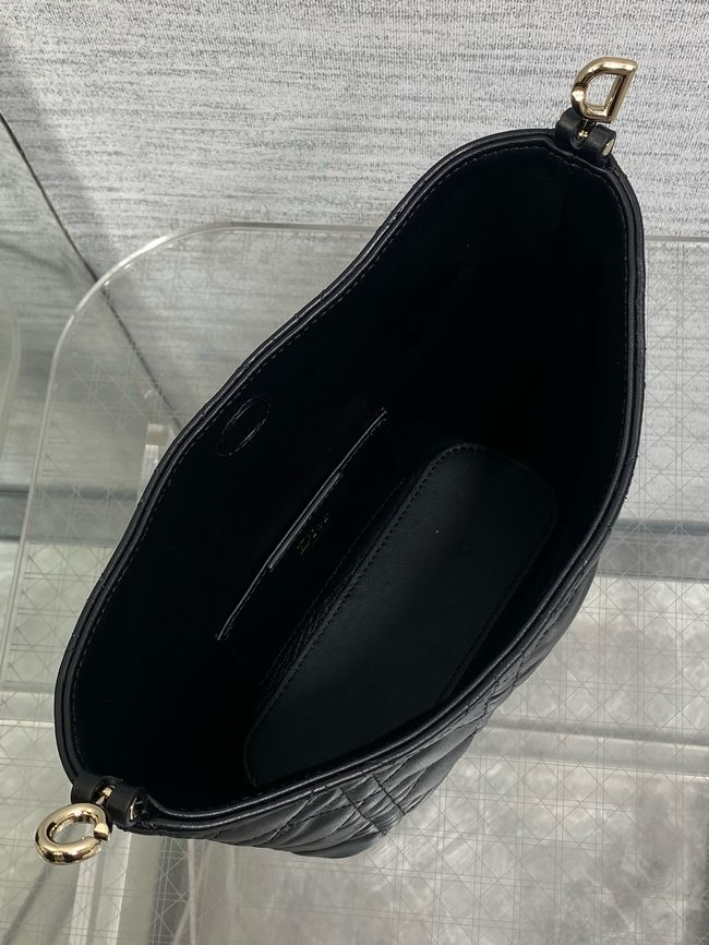 Mini Dior Toujours Hobo Bag Cannage Lambskin M2868O black