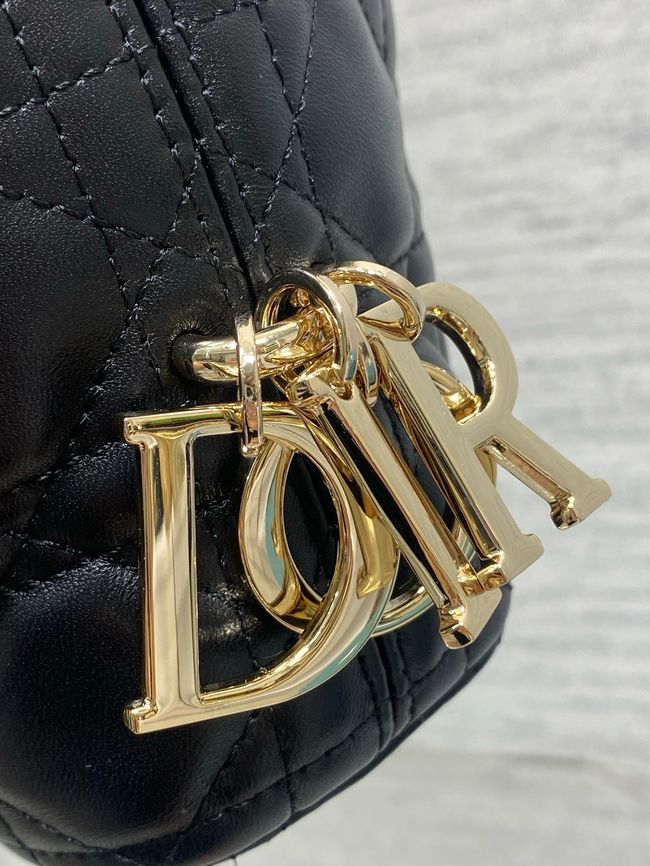 Mini Dior Toujours Hobo Bag Cannage Lambskin M2868O black