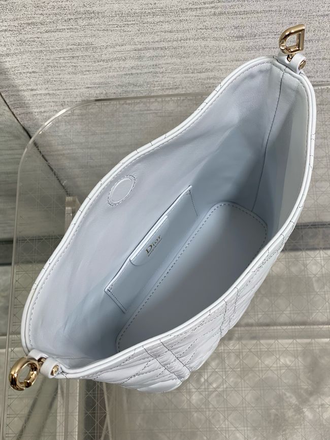 Mini Dior Toujours Hobo Bag Cannage Lambskin M2868O ice blue