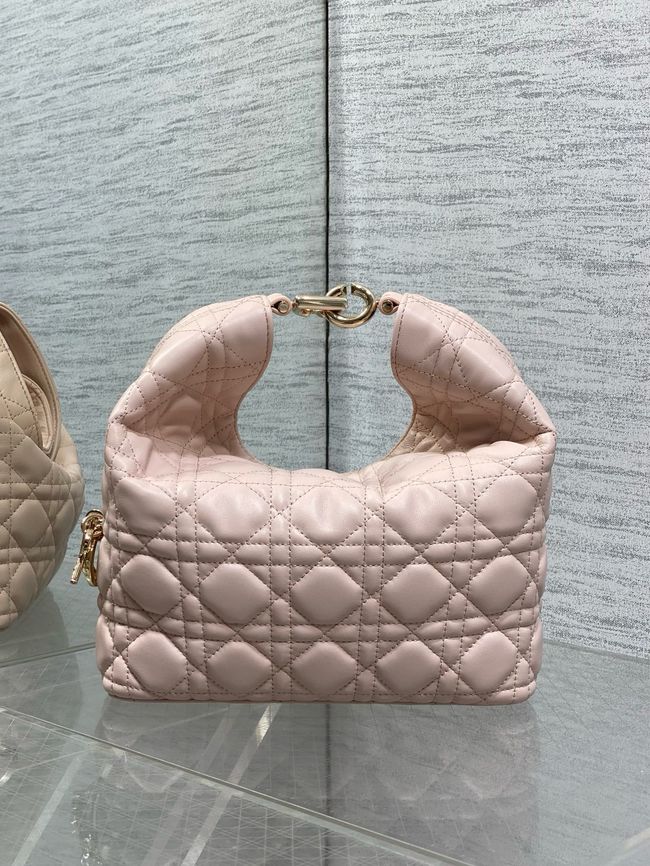 Small Dior Toujours Hobo Bag Cannage Lambskin M2867O Ballet Pink Small Dior Toujours Hobo Bag Cannage Lambskin M2867O Ballet Pink