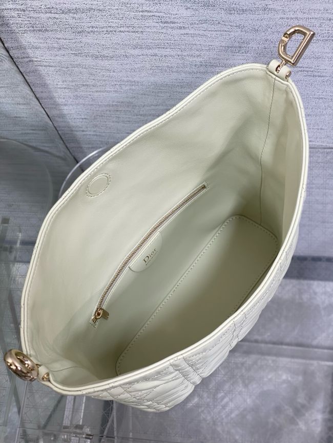 Small Dior Toujours Hobo Bag Cannage Lambskin M2867O Ivory Small Dior Toujours Hobo Bag Cannage Lambskin M2867O Ivory