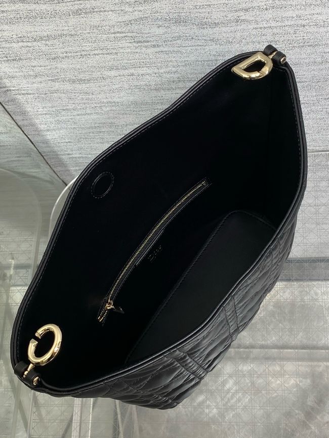 Small Dior Toujours Hobo Bag Cannage Lambskin M2867O black Small Dior Toujours Hobo Bag Cannage Lambskin M2867O black