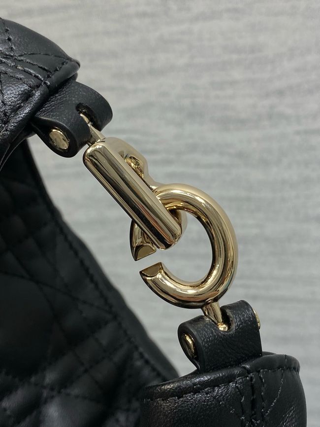 Small Dior Toujours Hobo Bag Cannage Lambskin M2867O black Small Dior Toujours Hobo Bag Cannage Lambskin M2867O black