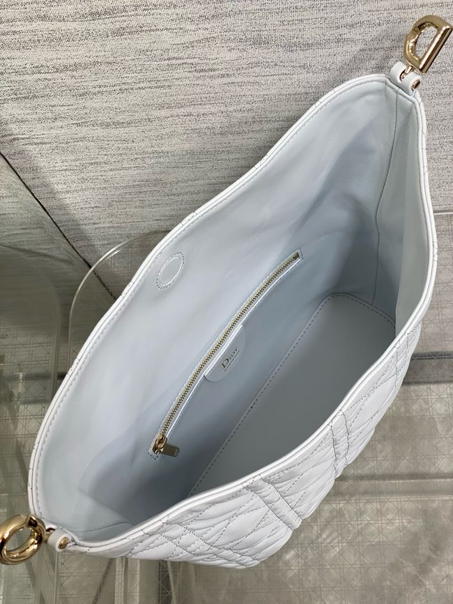 Small Dior Toujours Hobo Bag Ice Blue Cannage Lambskin M2867O Small Dior Toujours Hobo Bag Ice Blue Cannage Lambskin M2867O