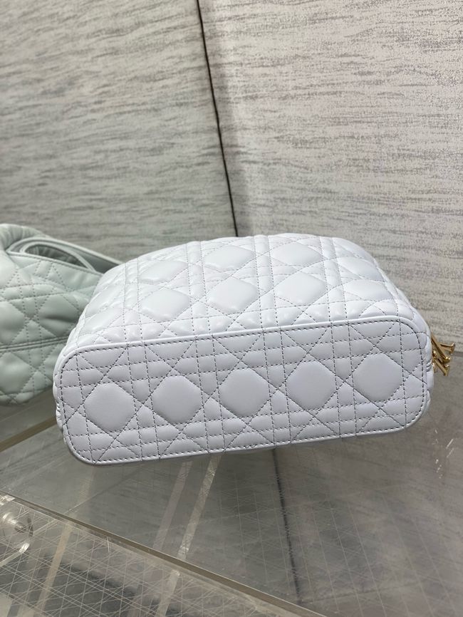 Small Dior Toujours Hobo Bag Ice Blue Cannage Lambskin M2867O Small Dior Toujours Hobo Bag Ice Blue Cannage Lambskin M2867O