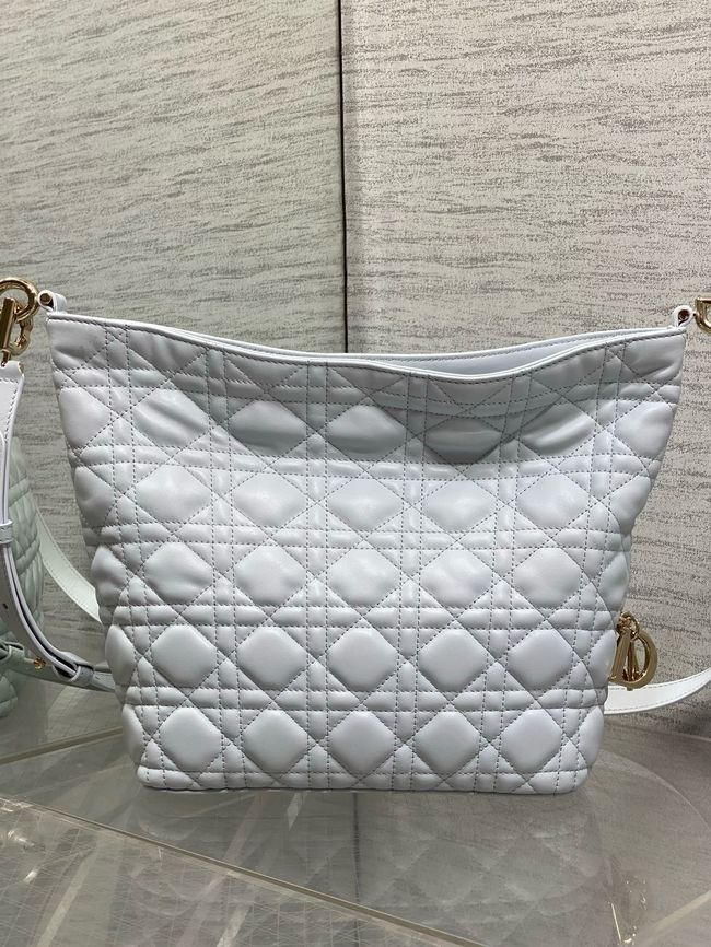 Small Dior Toujours Hobo Bag Ice Blue Cannage Lambskin M2867O Small Dior Toujours Hobo Bag Ice Blue Cannage Lambskin M2867O