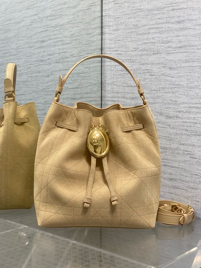 Dior Suede Calfskin Medium Tote Bag 67534 Apricot Dior Suede Calfskin Medium Tote Bag 67534 Apricot