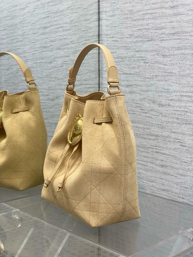 Dior Suede Calfskin Medium Tote Bag 67534 Apricot Dior Suede Calfskin Medium Tote Bag 67534 Apricot