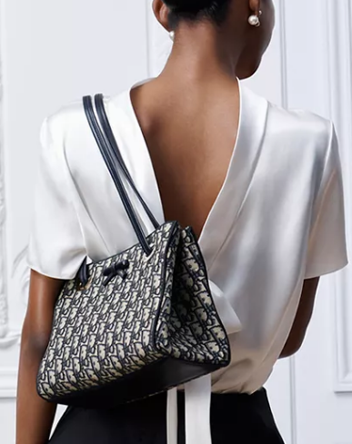 Small Dior Promenade Shopping Bag Blue Dior Oblique Jacquard M1410OT Small Dior Promenade Shopping Bag Blue Dior Oblique Jacquard M1410OT