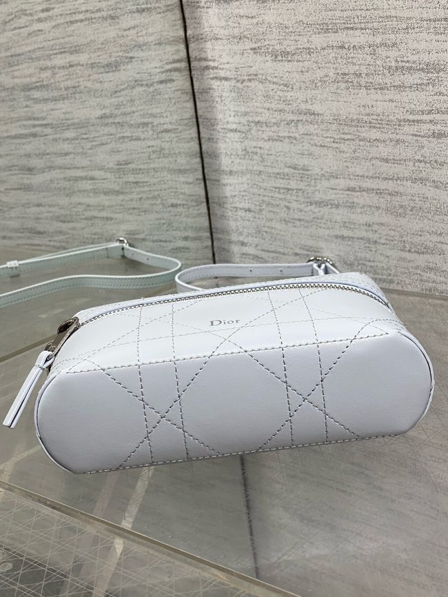 Dior Trianon Soft Vanity Mini Bag Flat Macrocannage Lambskin S4613OS ice blue Dior Trianon Soft Vanity Mini Bag Flat Macrocannage Lambskin S4613OS ice blue