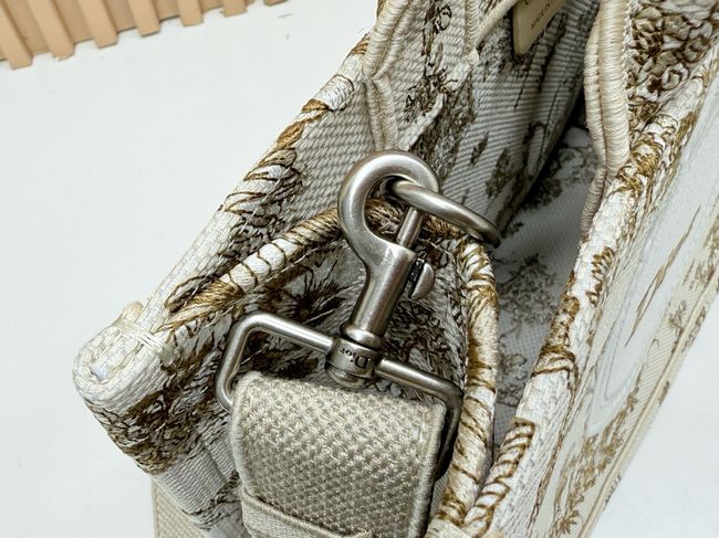 Medium Dior Book Tote with Strap Oblique Embroidery M1354PE-1 Medium Dior Book Tote with Strap Oblique Embroidery M1354PE-1
