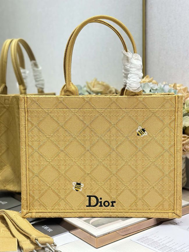 Medium Dior Book Tote with Strap Oblique Embroidery M1354PE-8 Medium Dior Book Tote with Strap Oblique Embroidery M1354PE-8