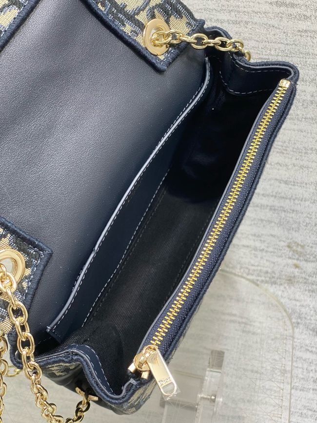 Dior Promenade Mini Bag with Chain S2514OU Blue Dior Promenade Mini Bag with Chain S2514OU Blue