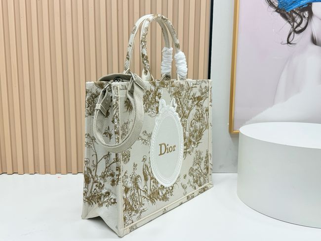 Large Dior Book Tote Cannage Embroidery M1349OEQ-1 Large Dior Book Tote Cannage Embroidery M1349OEQ-1