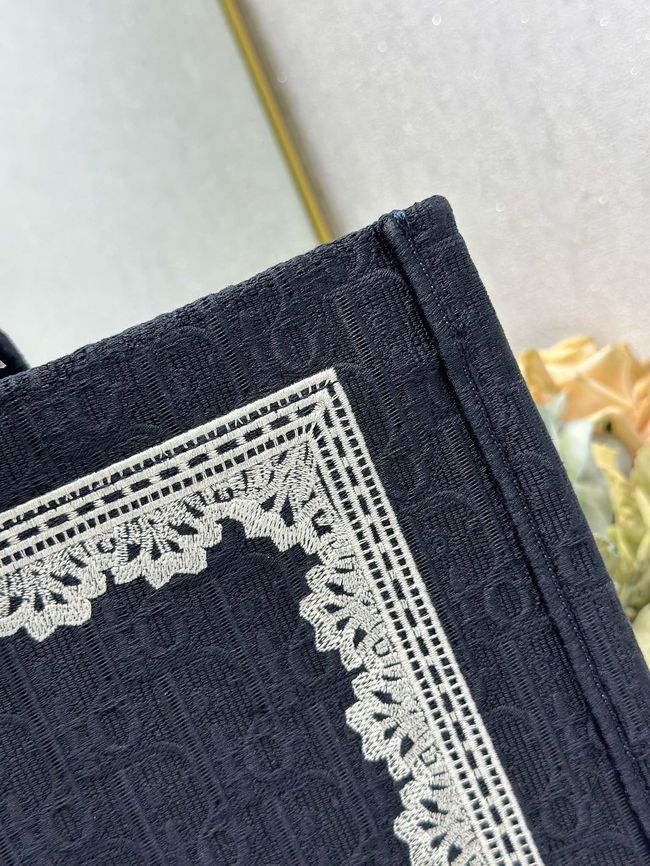 Large Dior Book Tote Cannage Embroidery M1349OEQ-10 Large Dior Book Tote Cannage Embroidery M1349OEQ-10