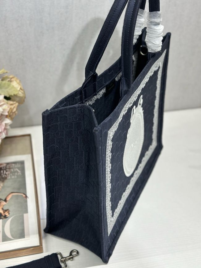 Large Dior Book Tote Cannage Embroidery M1349OEQ-10 Large Dior Book Tote Cannage Embroidery M1349OEQ-10