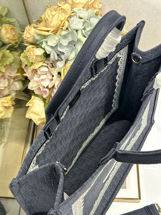 Large Dior Book Tote Cannage Embroidery M1349OEQ-10 Large Dior Book Tote Cannage Embroidery M1349OEQ-10
