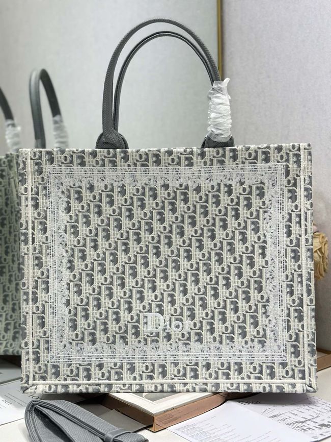 Large Dior Book Tote Cannage Embroidery M1349OEQ-2 Large Dior Book Tote Cannage Embroidery M1349OEQ-2