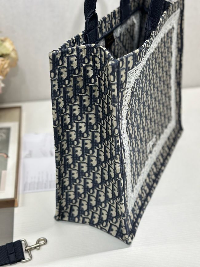 Large Dior Book Tote Cannage Embroidery M1349OEQ-3