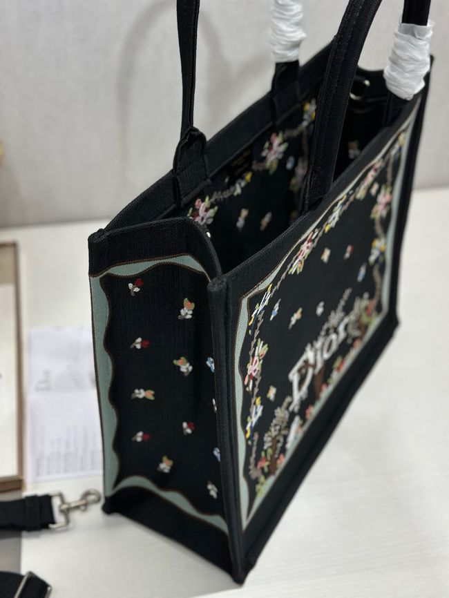 Large Dior Book Tote Cannage Embroidery M1349OEQ-4 Large Dior Book Tote Cannage Embroidery M1349OEQ-4