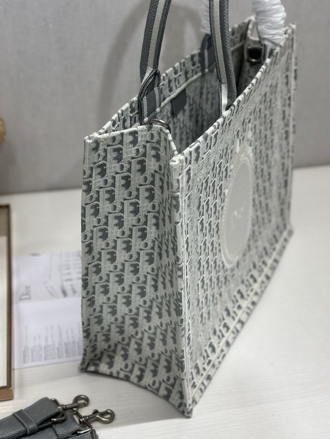 Large Dior Book Tote Cannage Embroidery M1349OEQ-6 Large Dior Book Tote Cannage Embroidery M1349OEQ-6