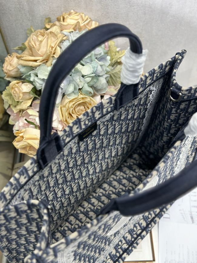 Large Dior Book Tote Cannage Embroidery M1349OEQ-7 Large Dior Book Tote Cannage Embroidery M1349OEQ-7