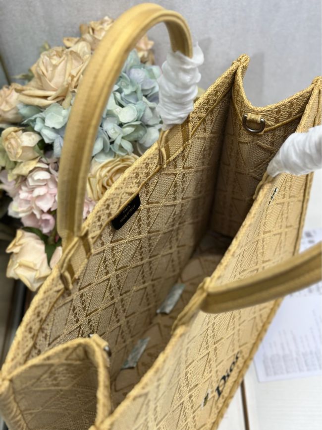 Large Dior Book Tote Cannage Embroidery M1349OEQ-8 Large Dior Book Tote Cannage Embroidery M1349OEQ-8