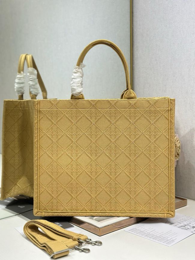 Large Dior Book Tote Cannage Embroidery M1349OEQ-8 Large Dior Book Tote Cannage Embroidery M1349OEQ-8