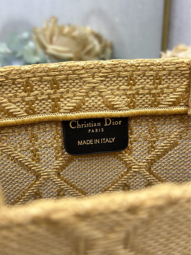 Large Dior Book Tote Cannage Embroidery M1349OEQ-8 Large Dior Book Tote Cannage Embroidery M1349OEQ-8