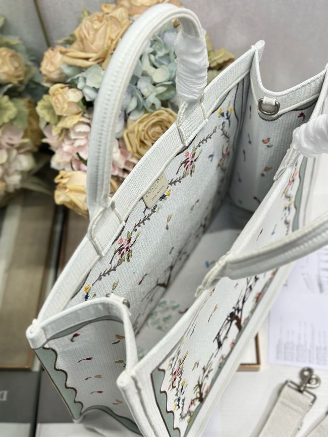 Large Dior Book Tote Cannage Embroidery M1349OEQ-9 Large Dior Book Tote Cannage Embroidery M1349OEQ-9