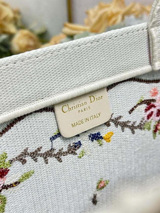 Large Dior Book Tote Cannage Embroidery M1349OEQ-9 Large Dior Book Tote Cannage Embroidery M1349OEQ-9