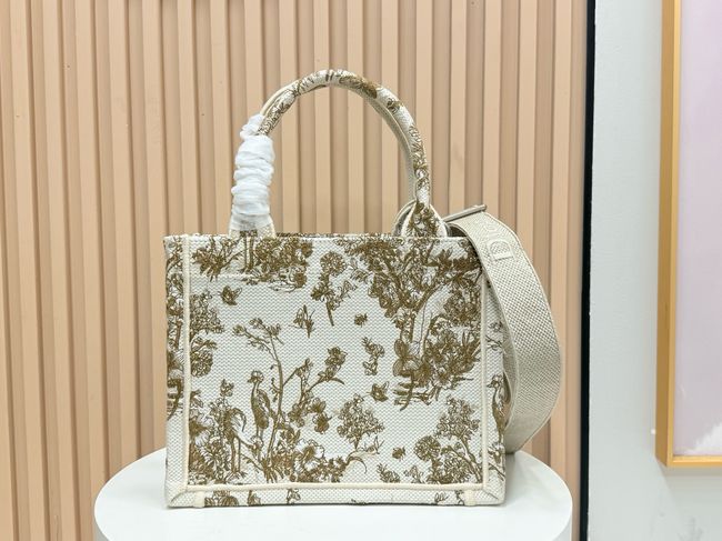 Small Dior Book Tote with Strap Embroidered M1404OE-1 Small Dior Book Tote with Strap Embroidered M1404OE-1