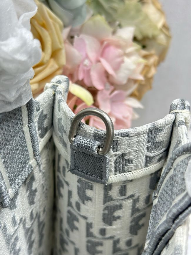 Small Dior Book Tote with Strap Embroidered M1404OE-3 Small Dior Book Tote with Strap Embroidered M1404OE-3