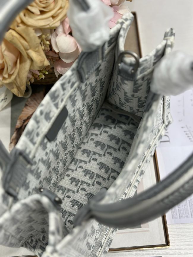 Small Dior Book Tote with Strap Embroidered M1404OE-3 Small Dior Book Tote with Strap Embroidered M1404OE-3